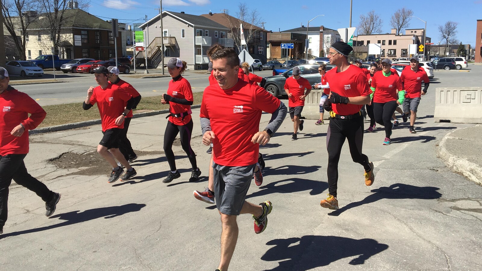 Des coureurs à Rouyn-Noranda.