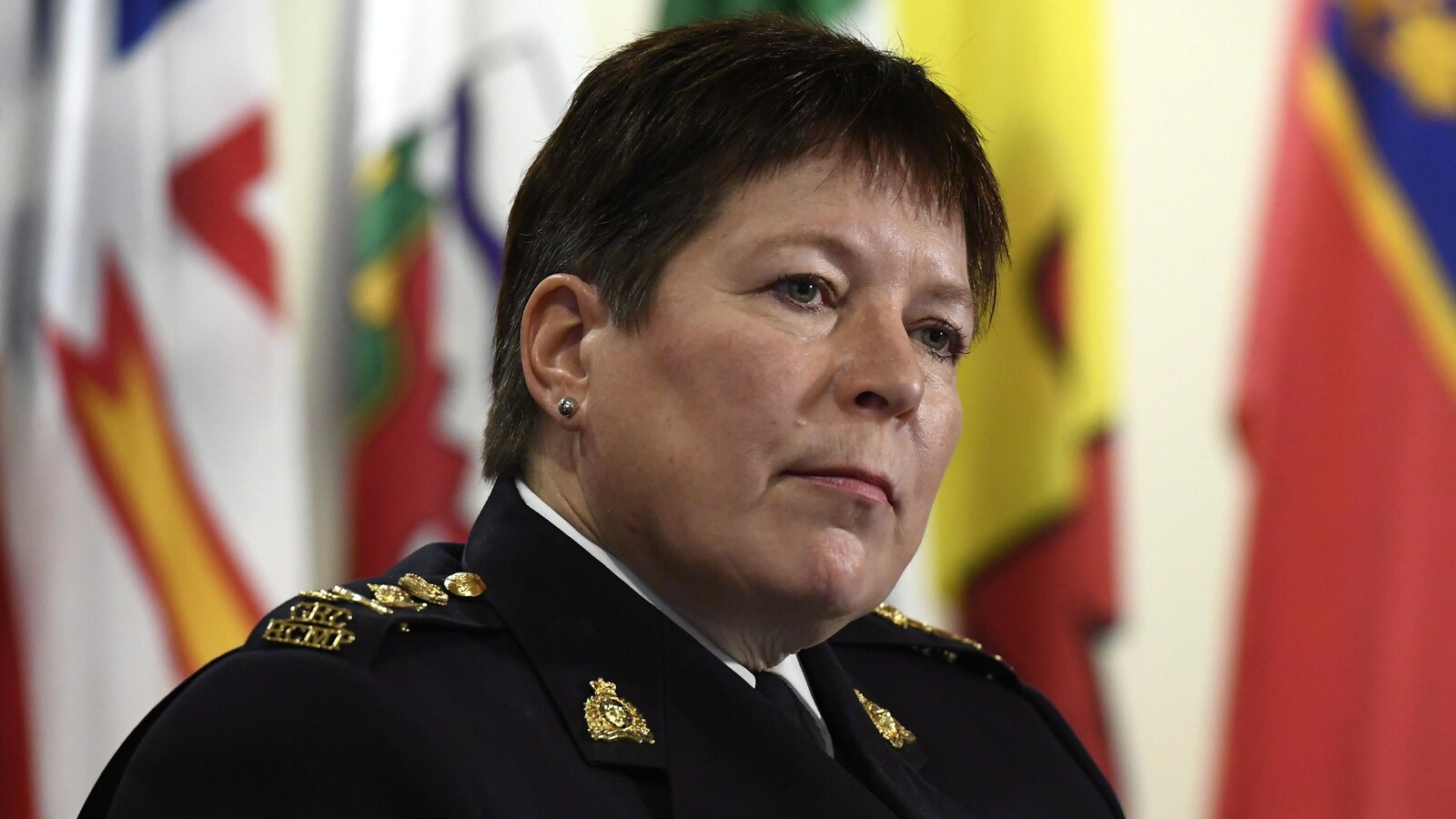 Brenda Lucki lors d'une conférence de presse.