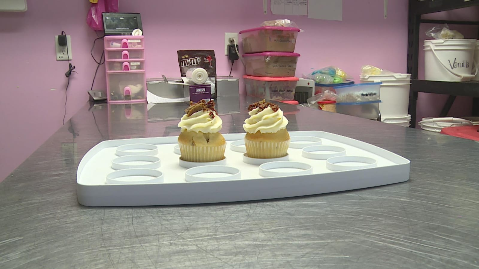 Les cupcakes au donair de la pâtisserie Susies' Cupcake à Halifax.