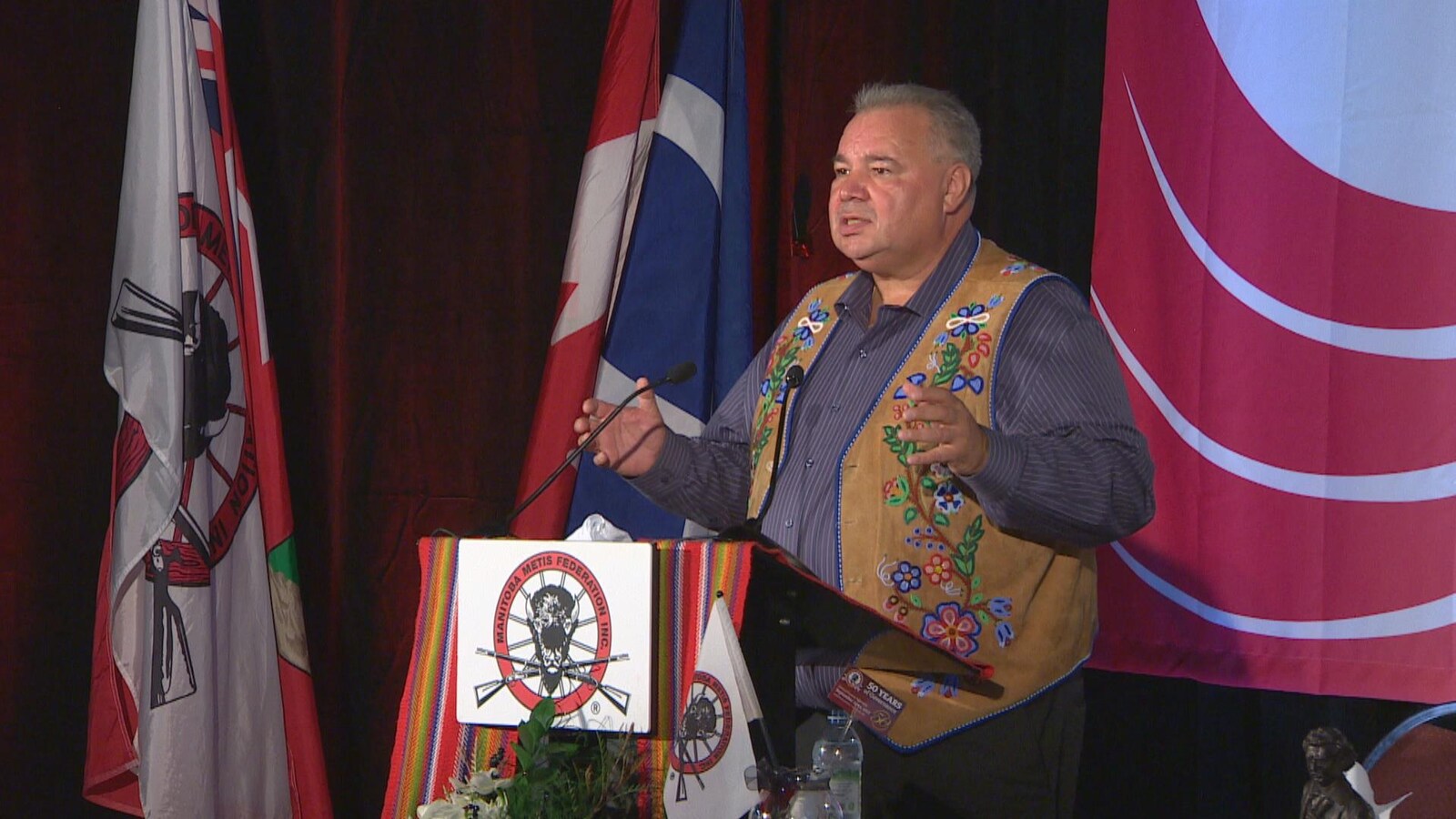 Le président de Fédération métisse du Manitoba, David Chartrand.