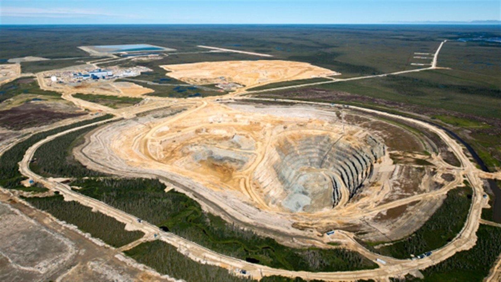 La mine de diamants Victor située près de la Baie James dans le Nord de l'Ontario.