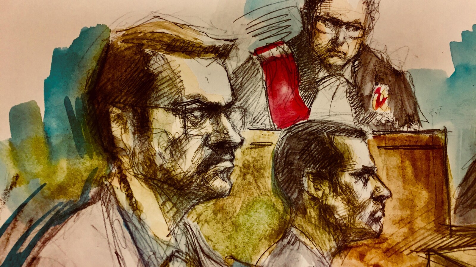 Dellen Millard, son avocat, Ravin Pillay et la juge Maureen Forestell
