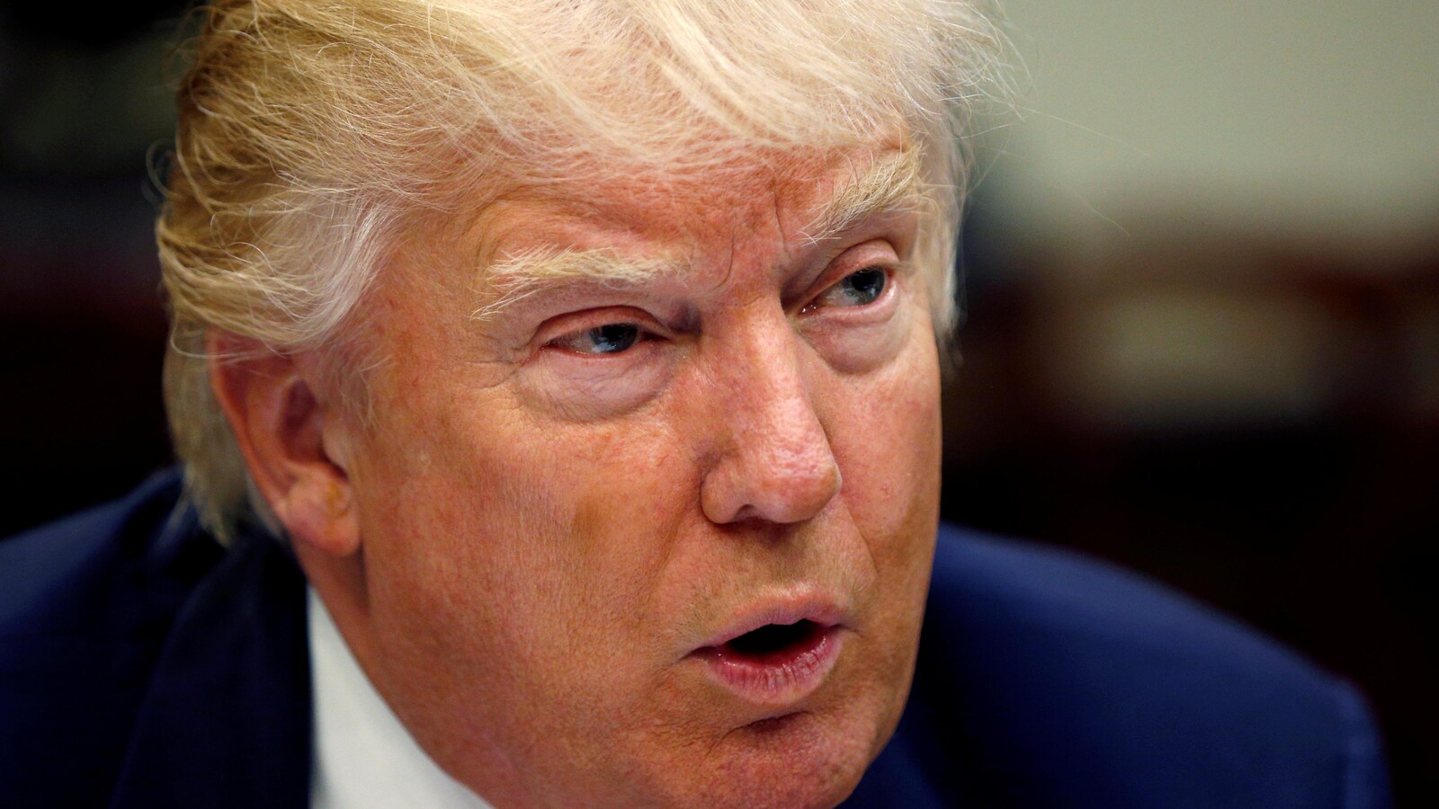 Gros plan de Donald Trump, le 22 février 2017