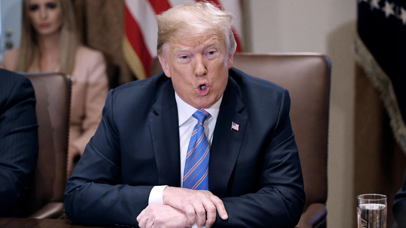 Donald Trump en réunion.