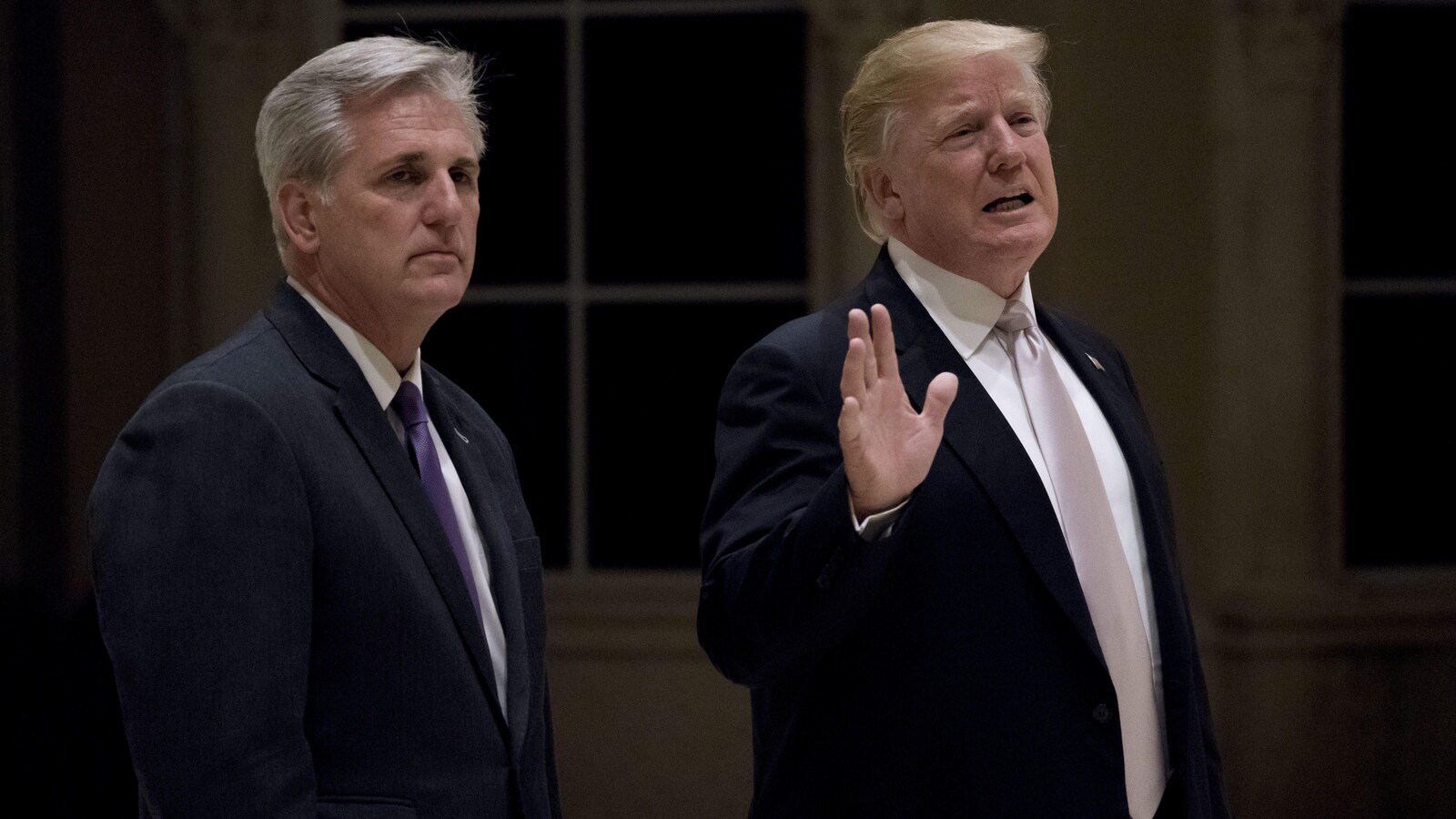 Le leader de la majorité républicaine à la Chambre des représentants, Kevin McCarthy, et le président américain Donald Trump.