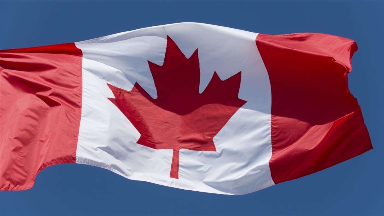 Le drapeau canadien.