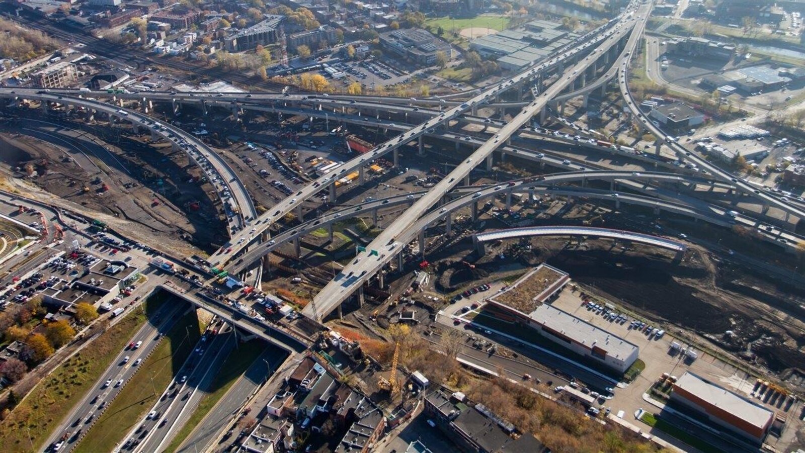 Les travaux du nouvel échangeur Turcot