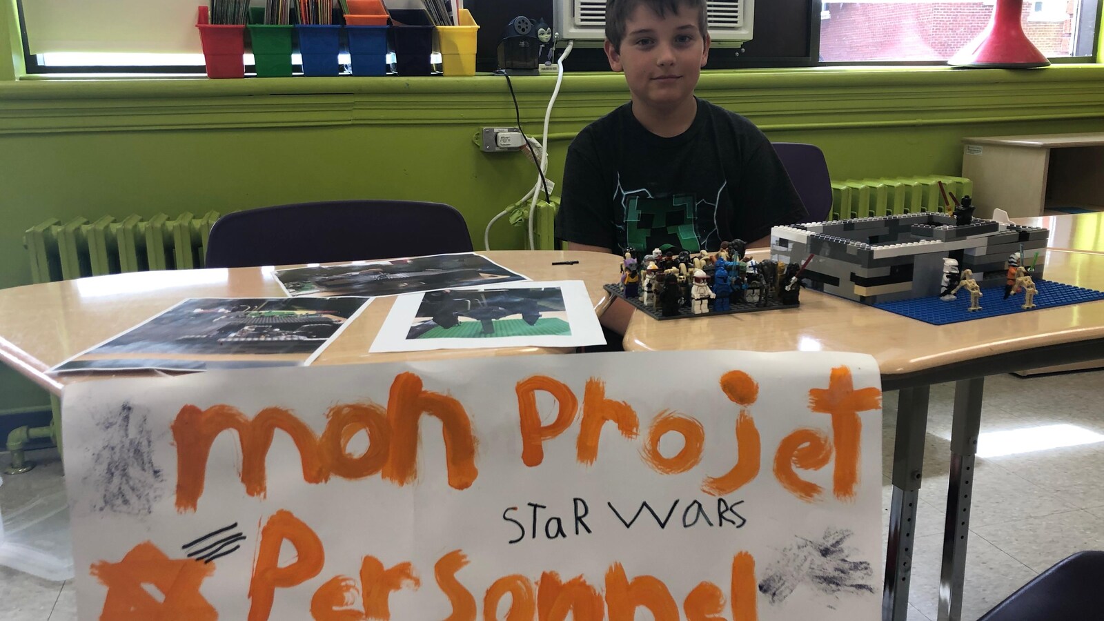 Un élève de l'école alternative de l'Énergie
