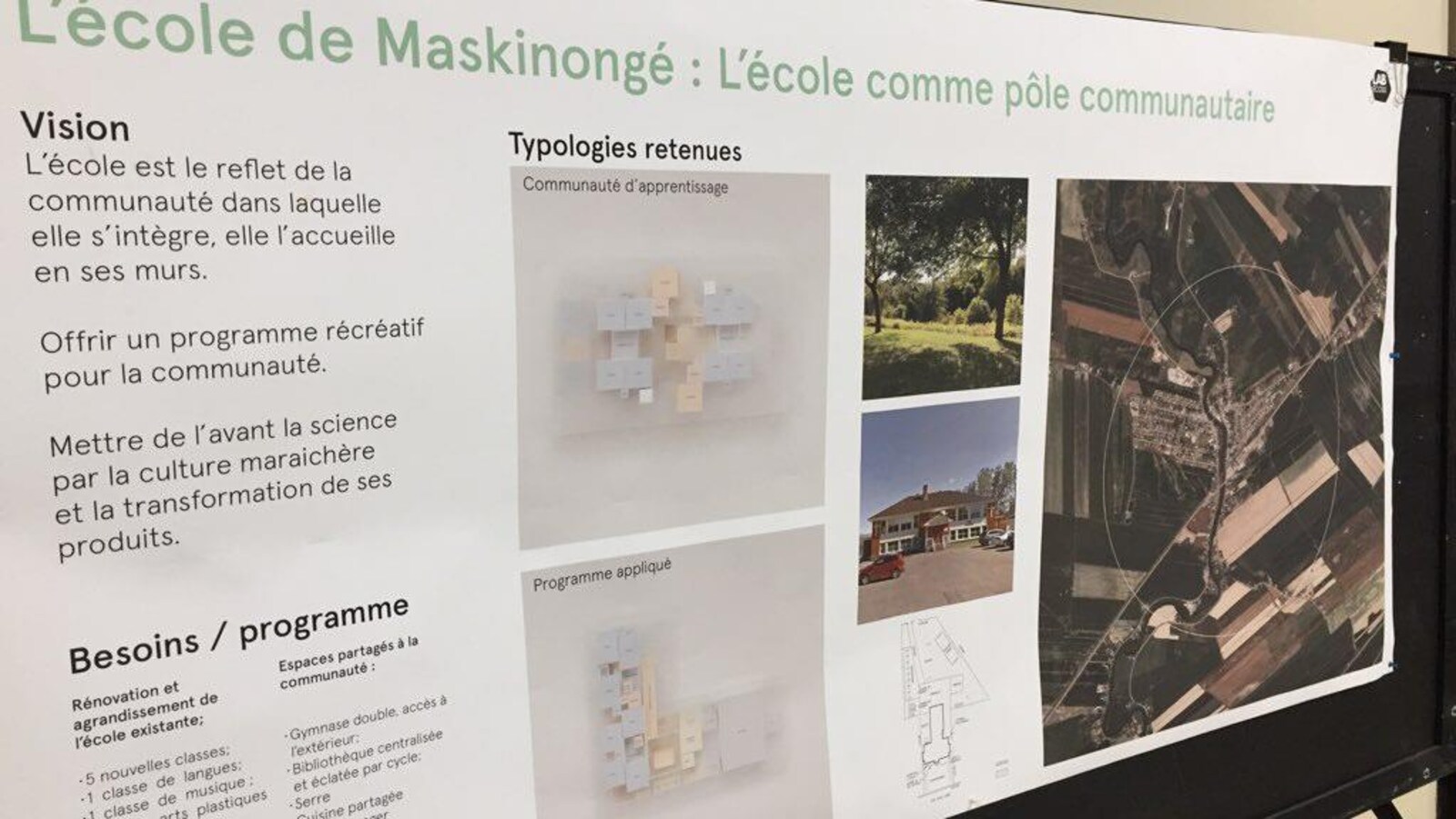 Une affiche où on peut dire L'école de Maskinongé : L'école comme pôle communautaire