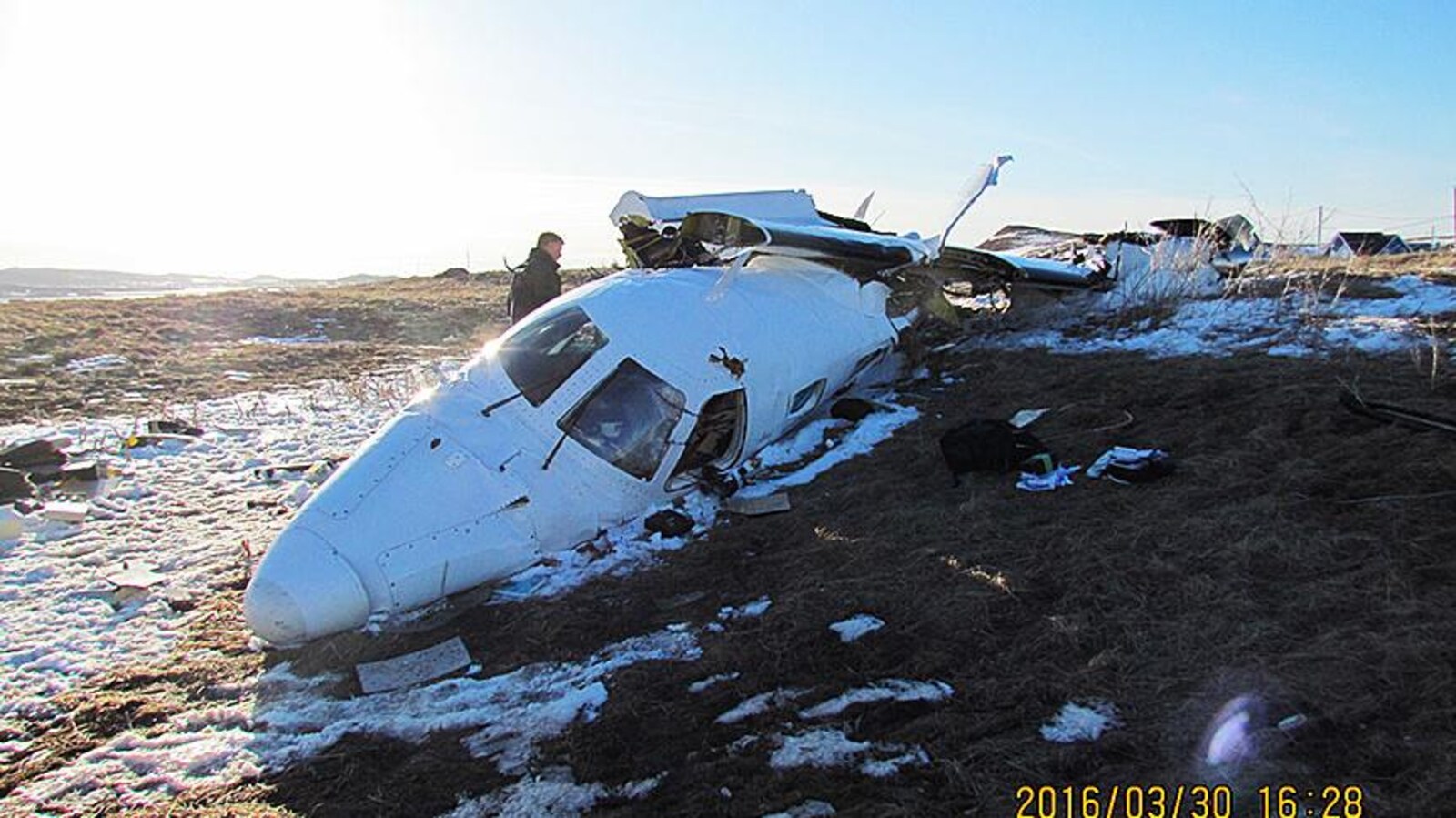 La carcasse de l'avion