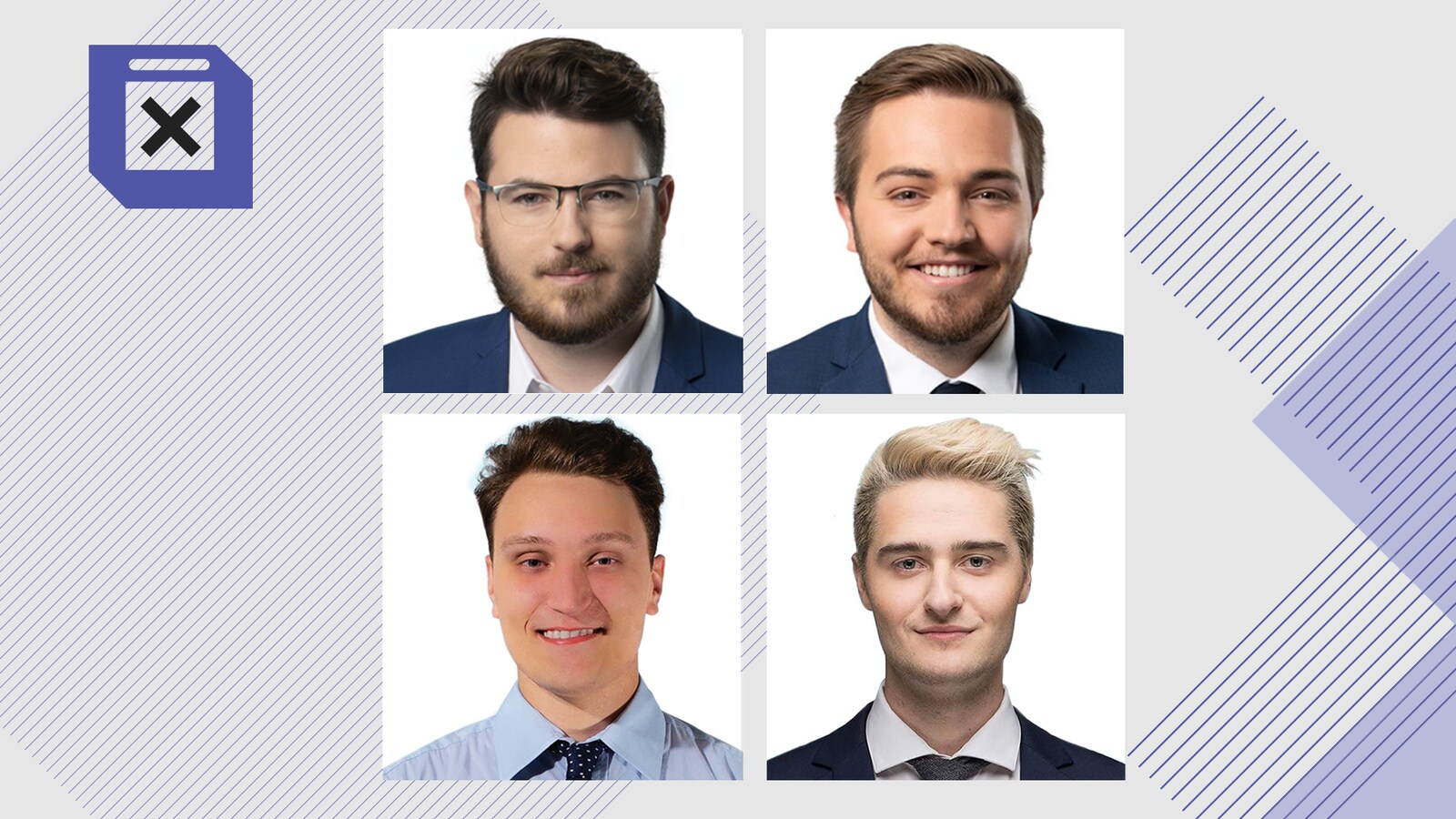 Les quatre candidats de moins de 25 ans au Saguenay-Lac-Saint-Jean.
