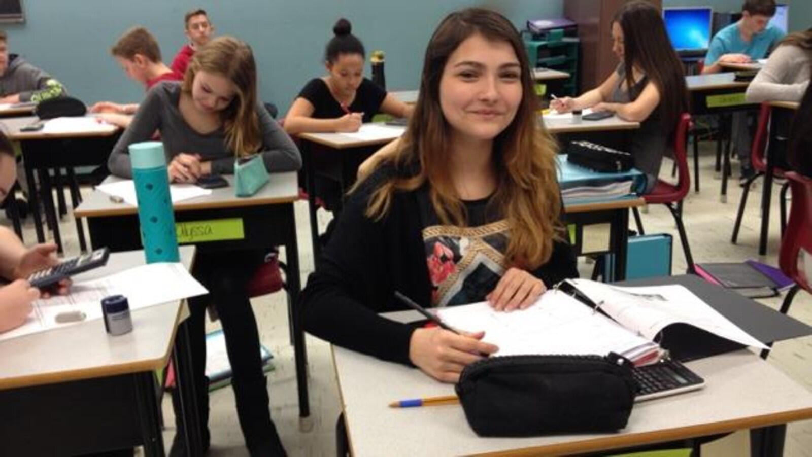 Des élèves en classe.