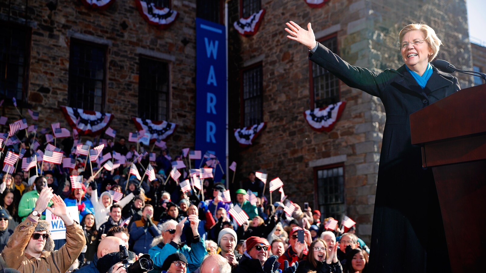 La candidate à l'investiture démocrate Elizabeth Warren