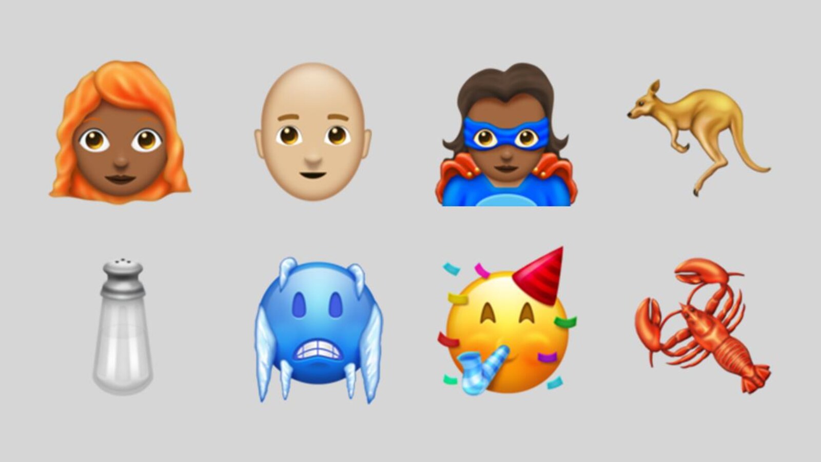 Huit nouveaux emojis sont présentés.