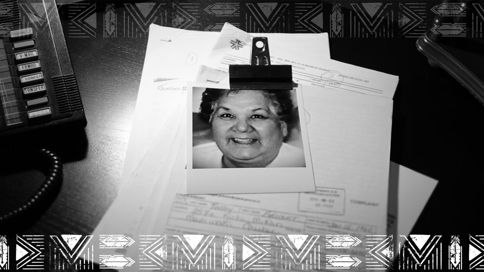 Des rapports de police et la photo de Gladys Tolley.