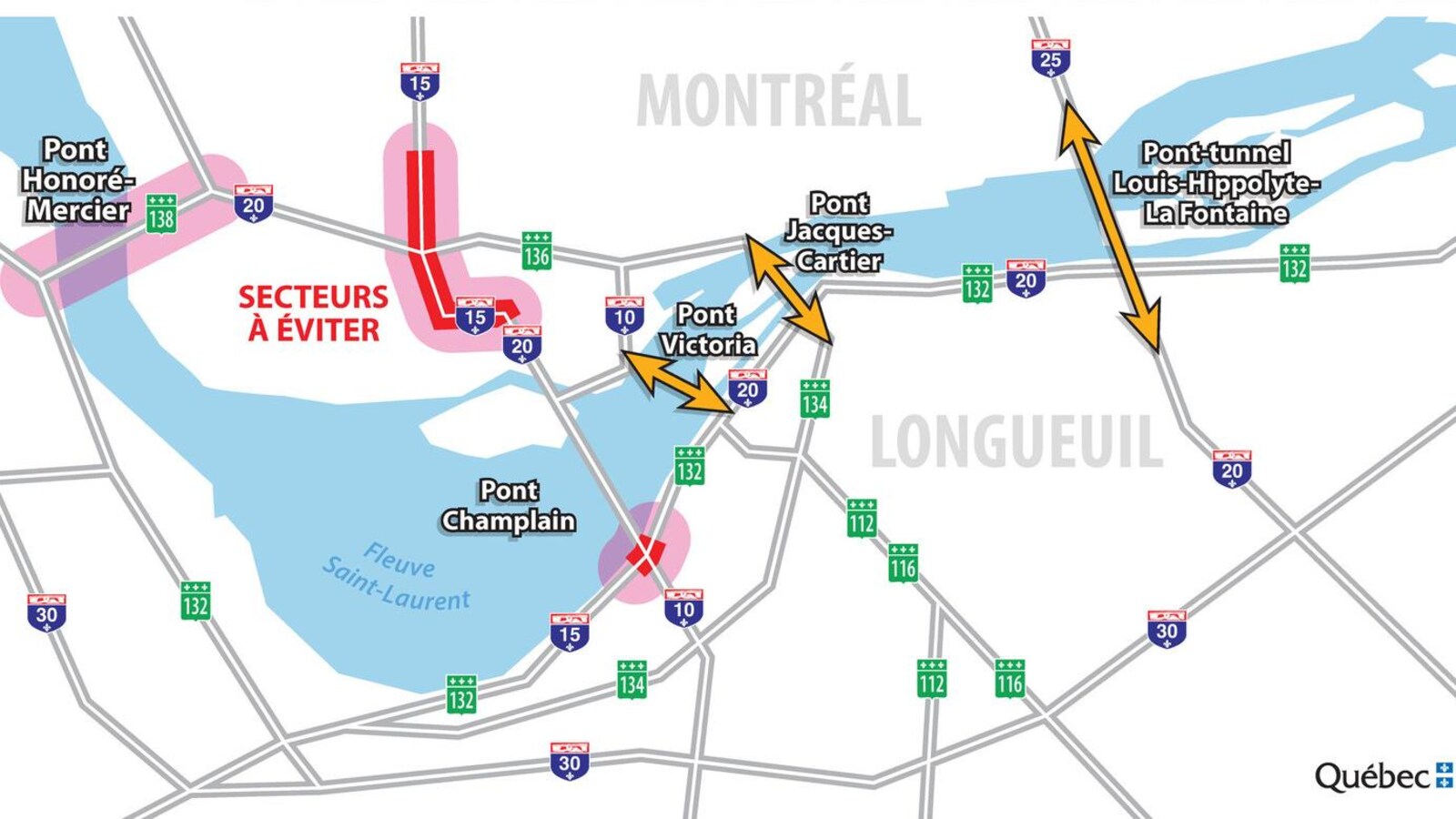 Les entraves pour la fin de semaine du 11 mai à Montréal.