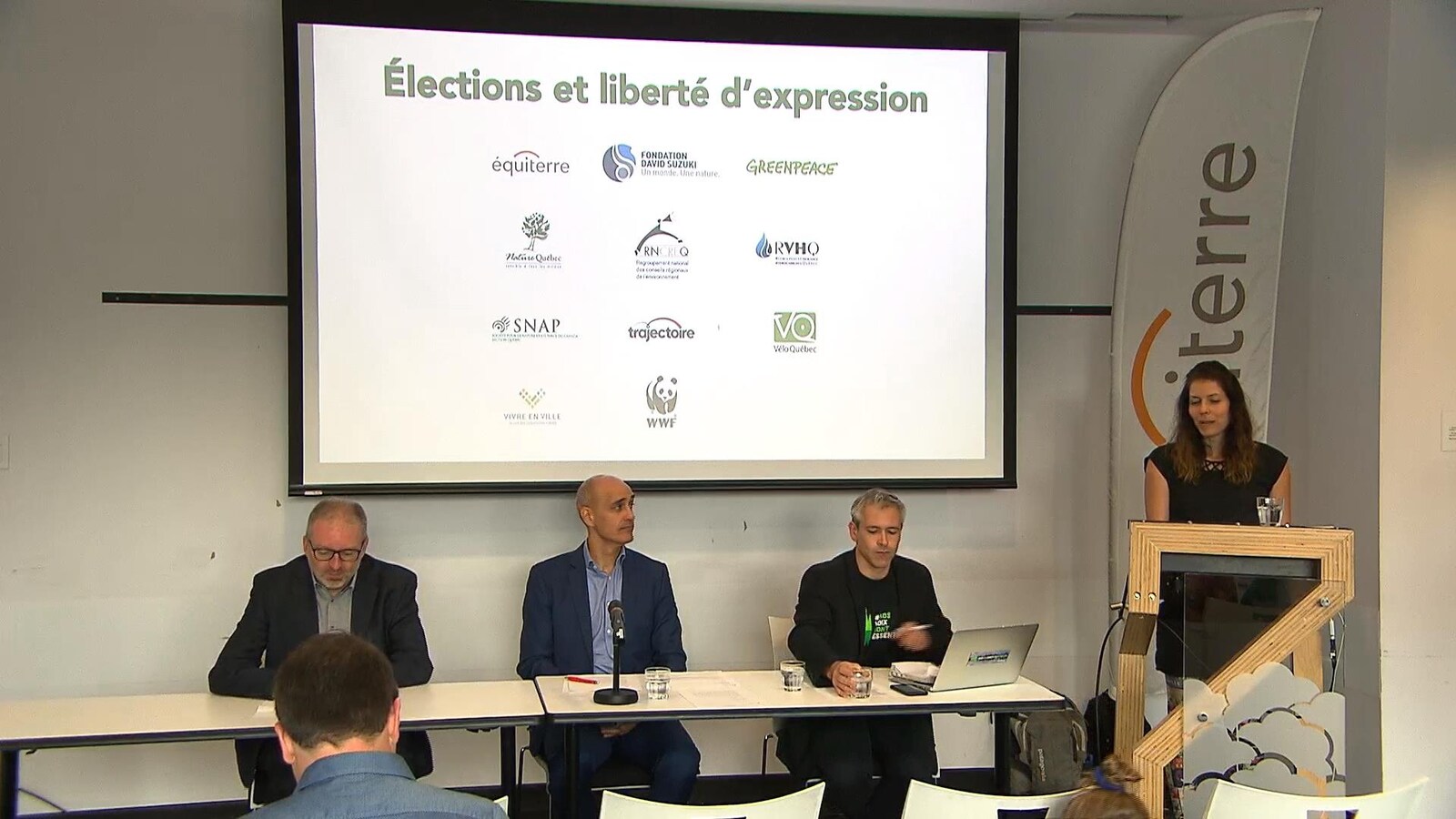 Karel Mayrand, Sidney Ribaux et Patrick Bonin.