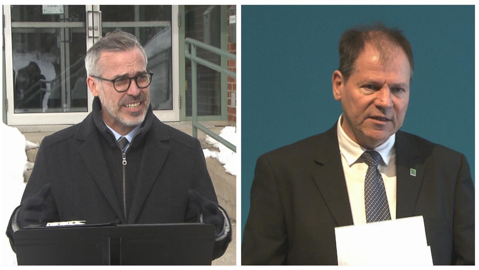 Les visages des deux candidats
