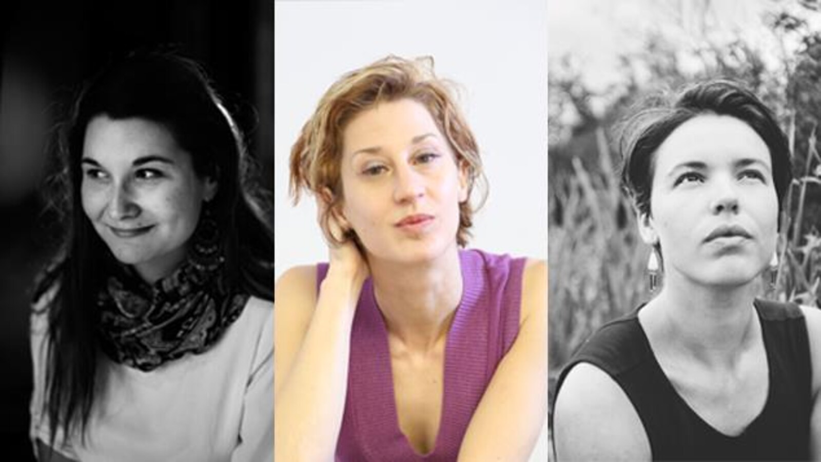Les poètes Erika Soucy, Sonia Cotten et Marie-Andrée Gill