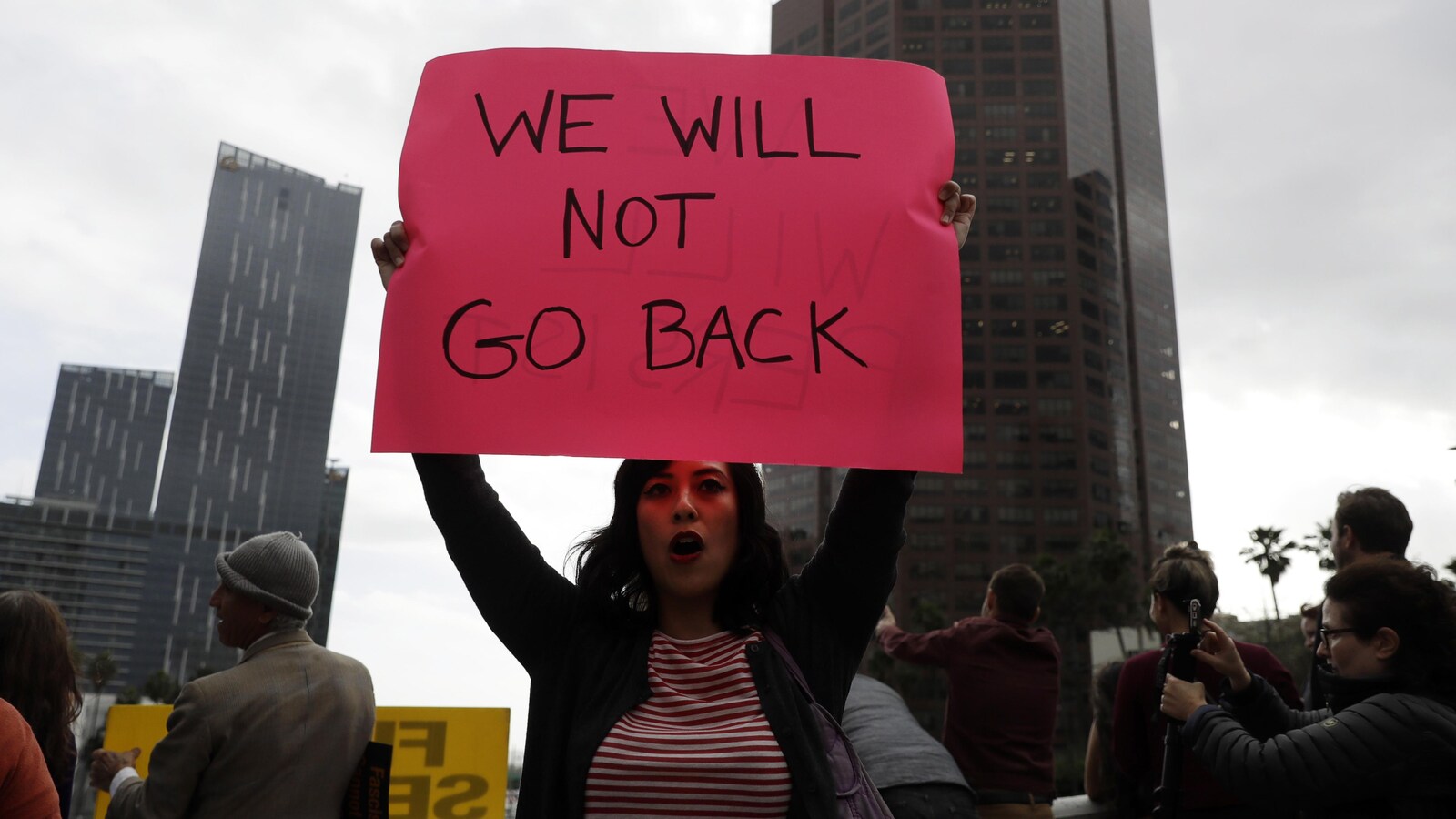 À Los Angeles, une manifestation pour le droit à l'avortement.