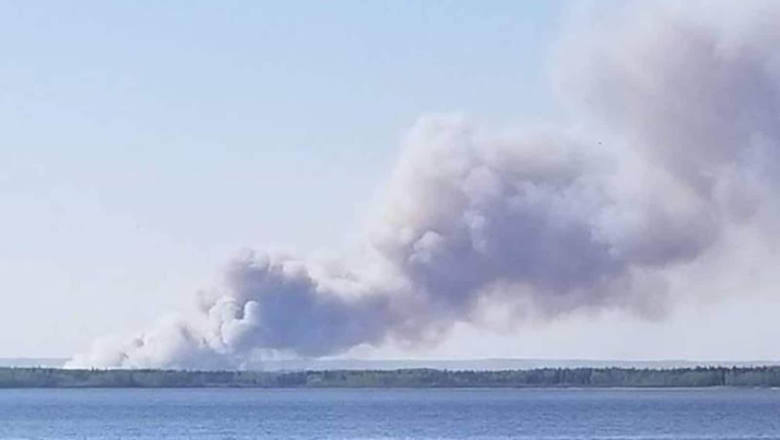 La fumée à la suite d'un feu de forêt.