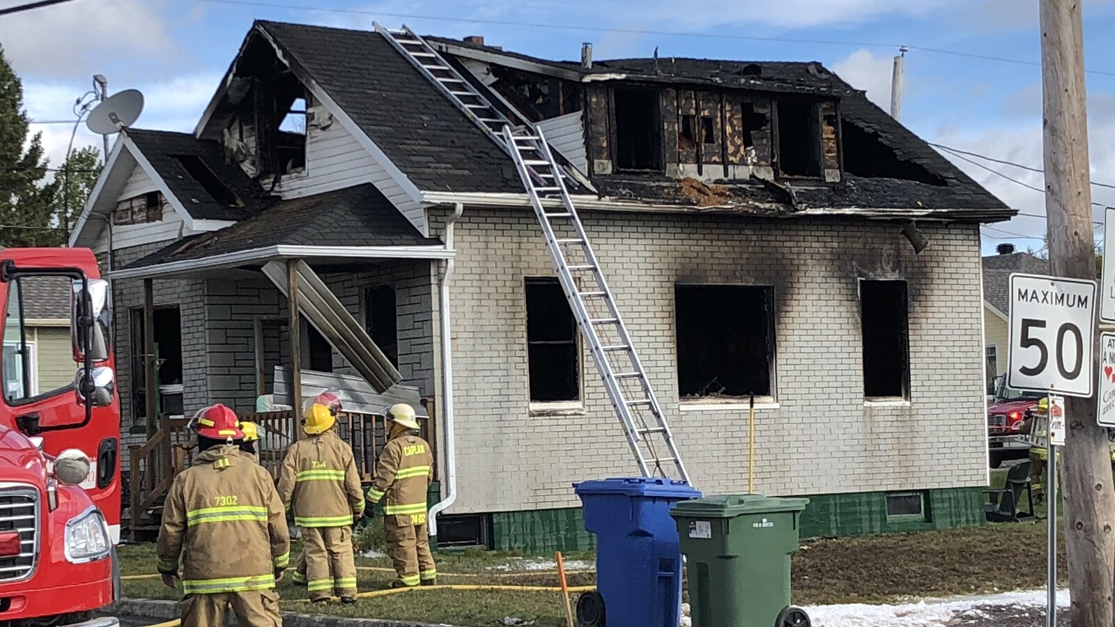 Maison incendiée