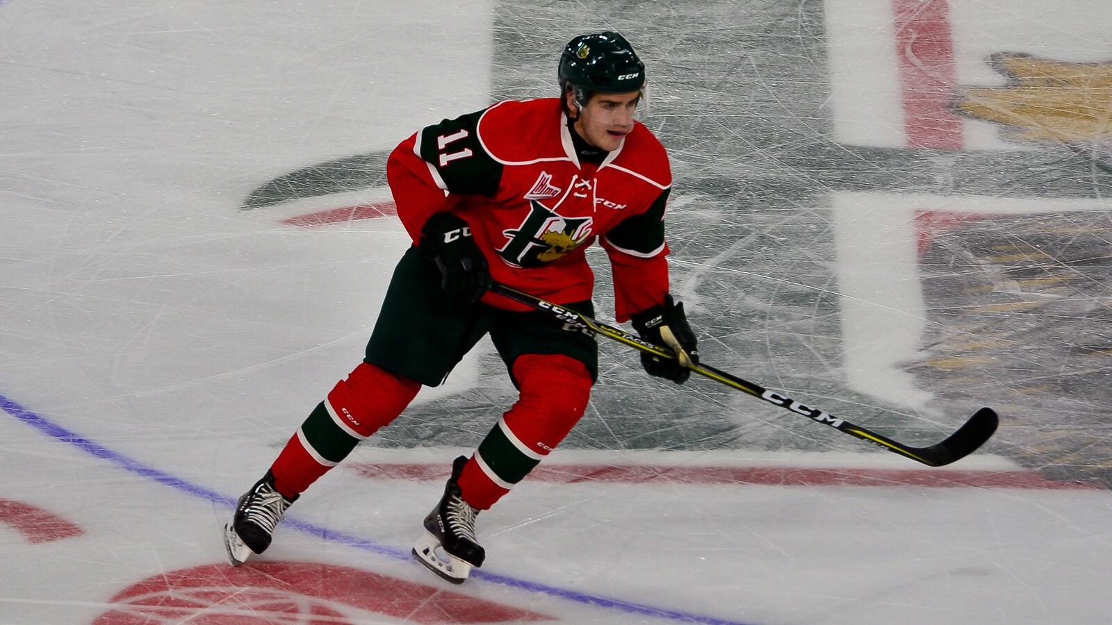 Filip Zadina au centre de la glace