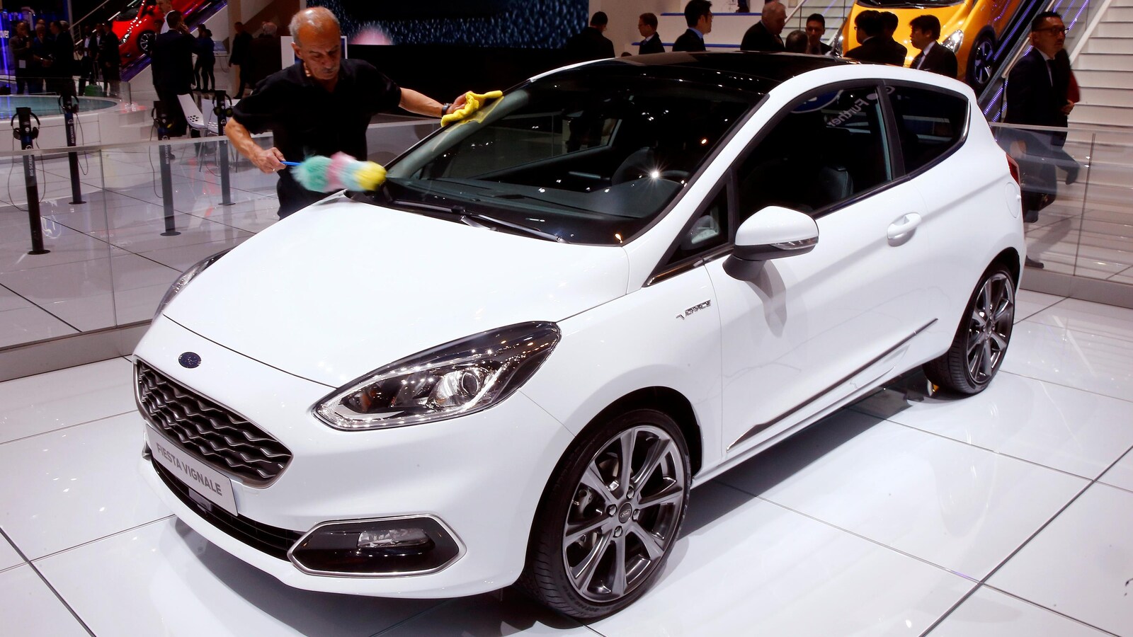 Une voiture Ford Fiesta Vignale exposée au Salon de l'automobile de Genève en 2017.