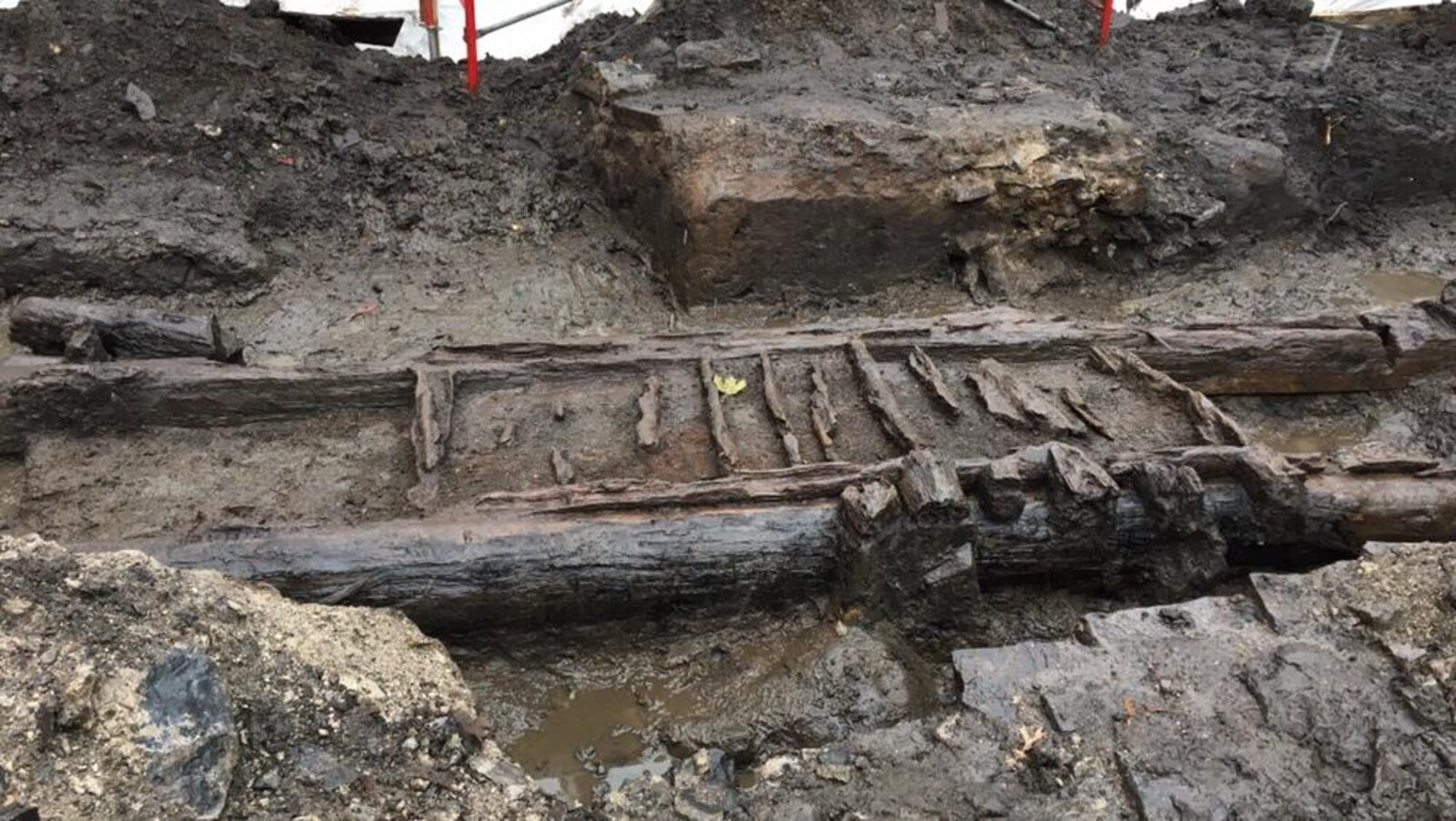 Les vestiges de la palissade de Beaucours