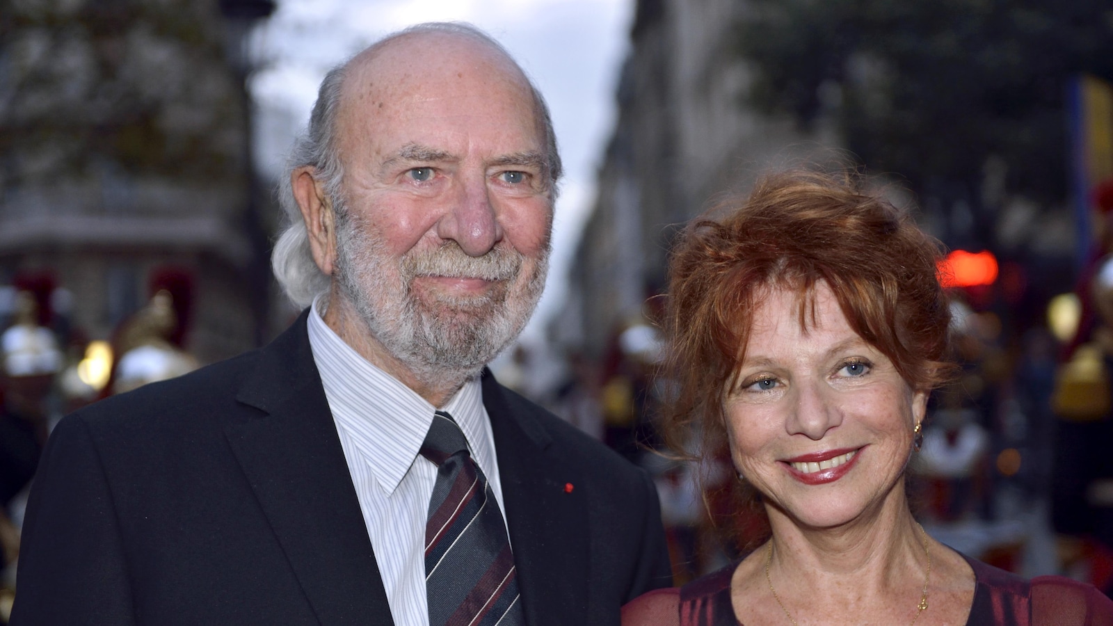 L'acteur Jean-Pierre Marielle et son épouse Agathe Natanson à Paris en 2013.