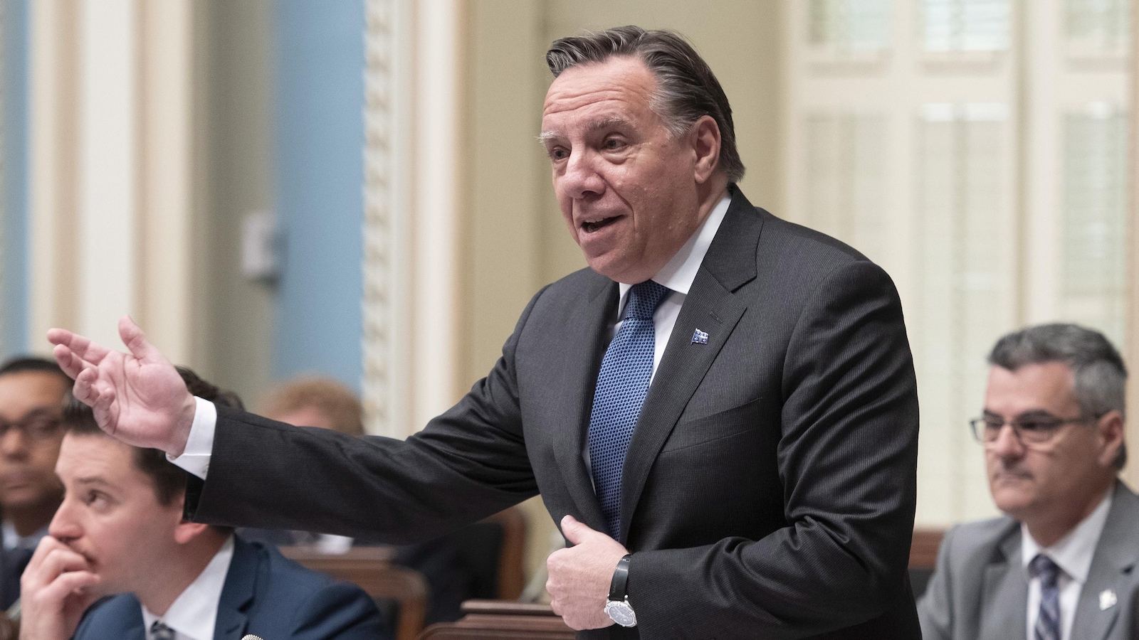 François Legault lors de la période des questions, à l'Assemblée nationale.