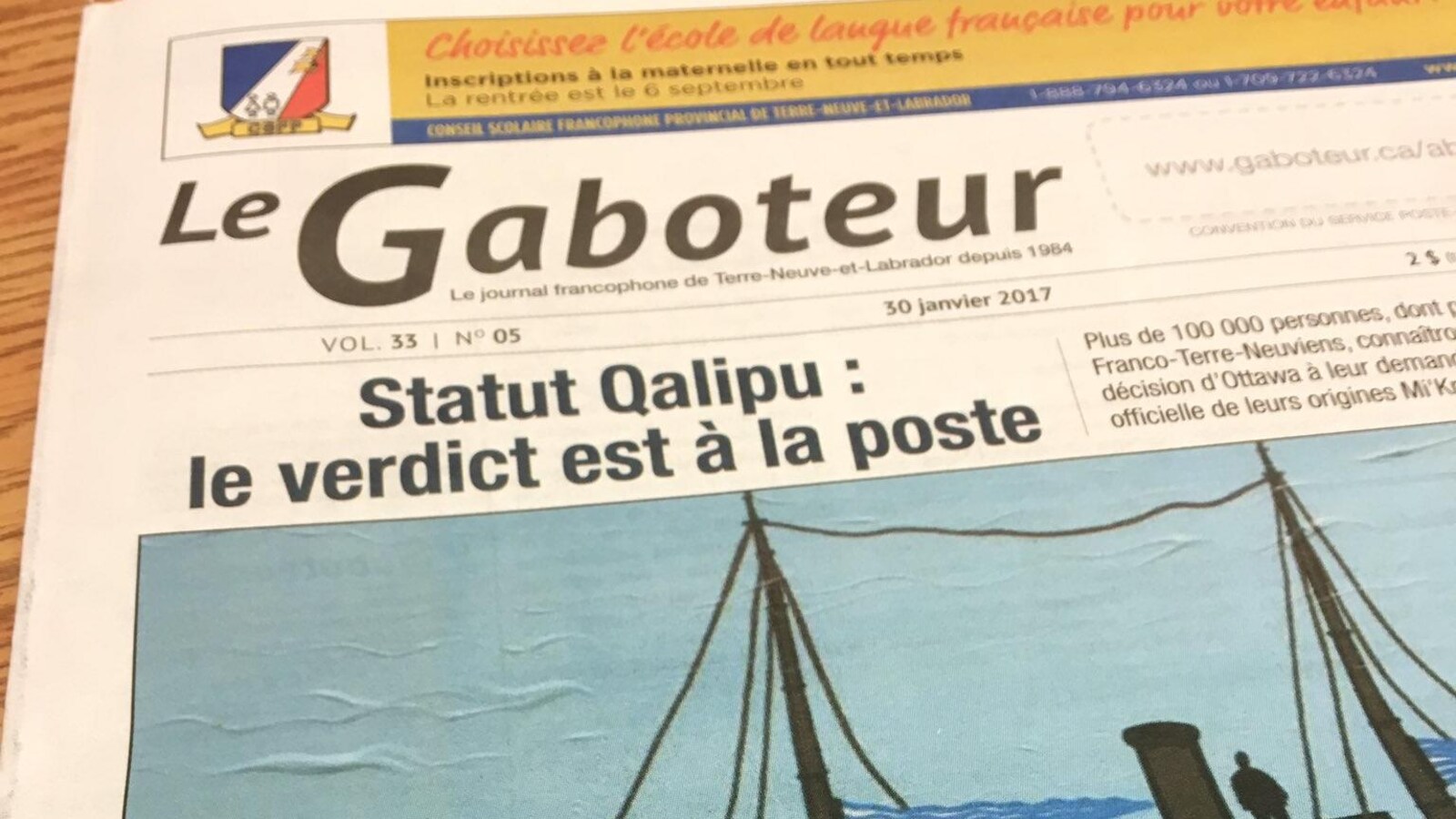 Le journal francophone de Terre-Neuve-et-Labrador, Le Gaboteur, avait suspendu deux de ses parutions afin de mettre en oeuvre un plan d'action pour répondre aux critiques.