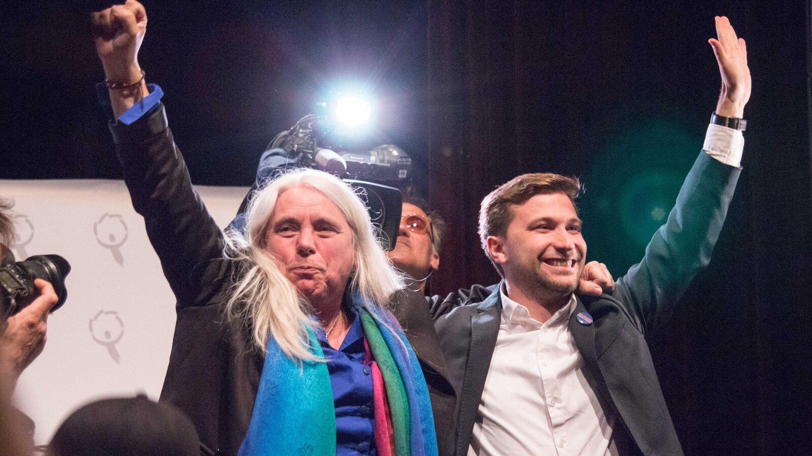 Les nouveaux porte-parole de Québec solidaire, Manon Massé et Gabriel Nadeau-Dubois