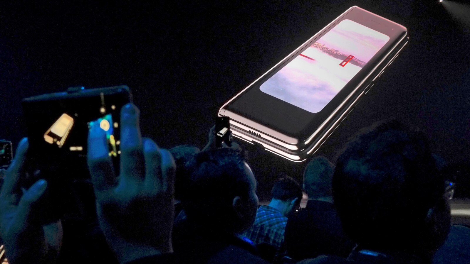 Le lancement du téléphone Galaxy Fold de Samsung.