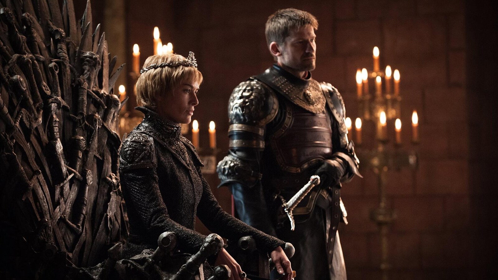 Cersei Lannister sur le trône de fer, dans une scène de la saison 7 de «Game of Thrones».