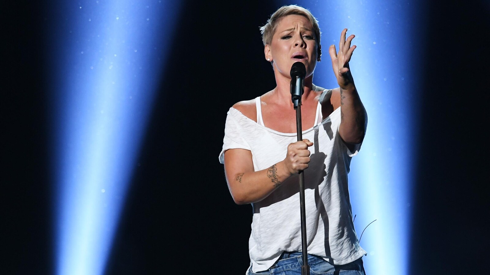 La chanteuse Pink lors de la cérémonie des prix Grammy en 2018