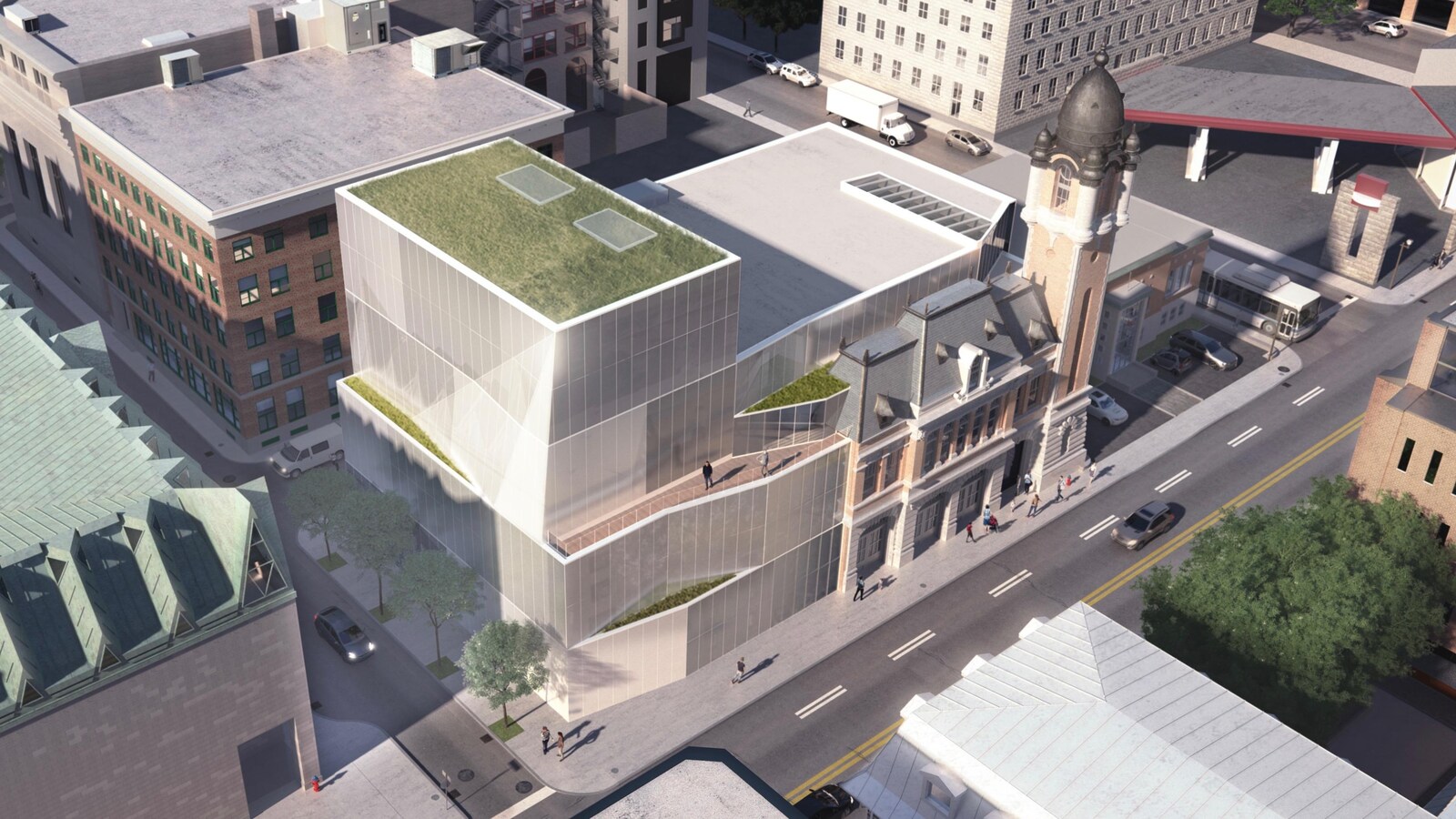 Esquisse du bâtiment sur la rue Dalhousie