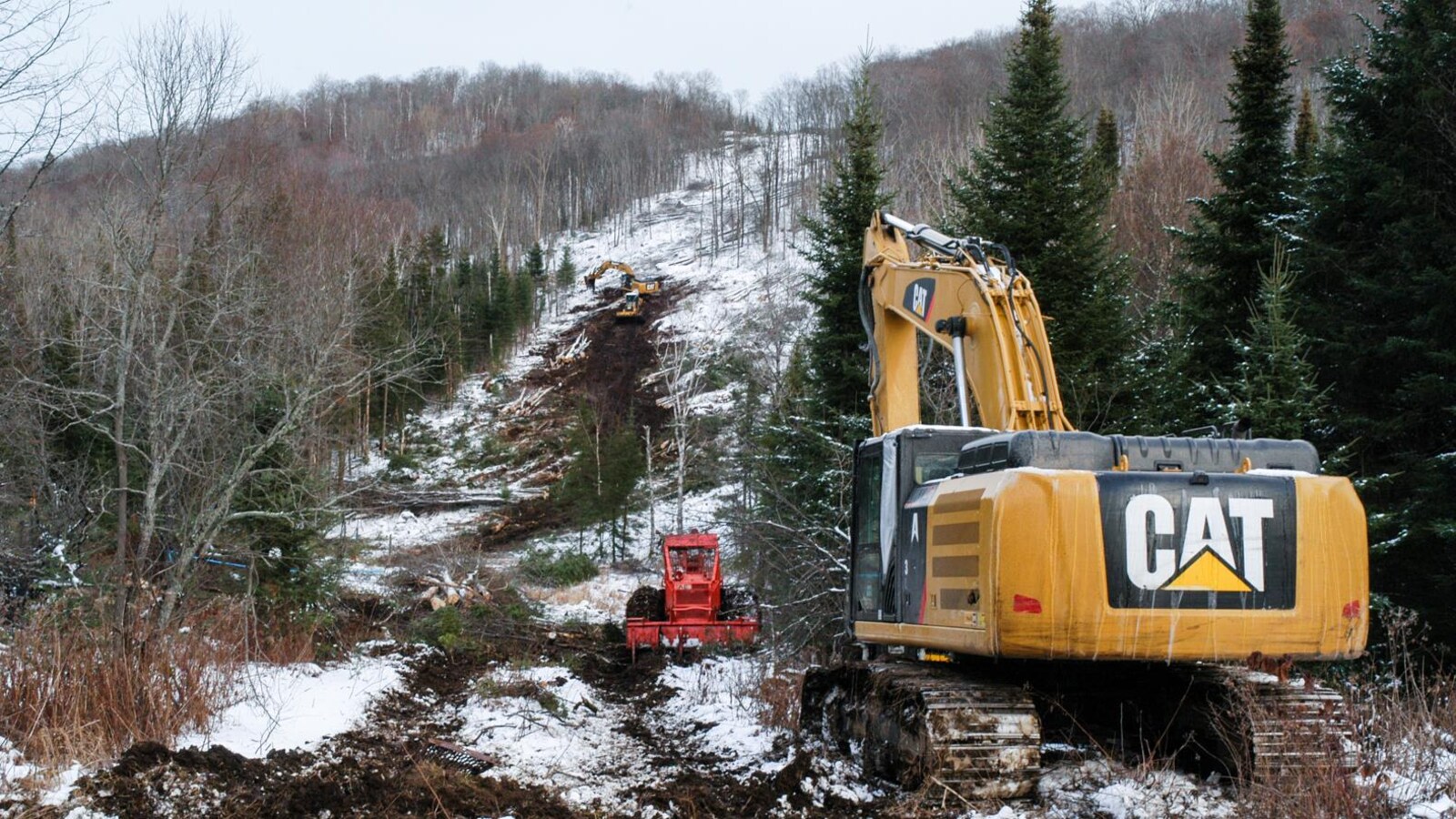Hydro-Québec a déjà commencé à déboiser le tracé où seront installés ses pylônes.