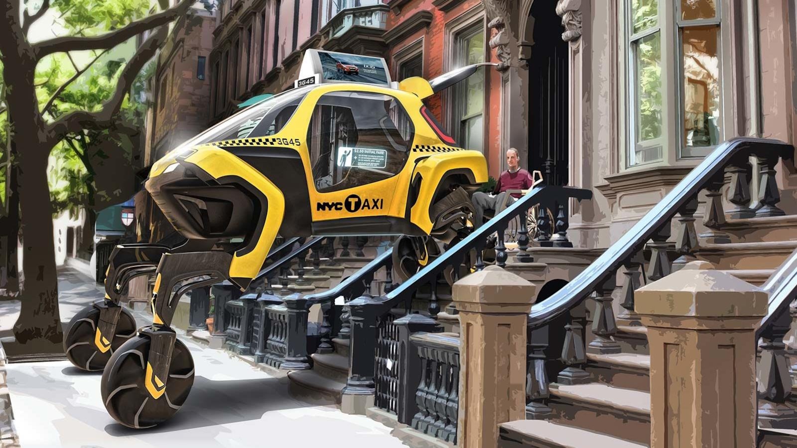 Cette voiture-robot est capable de grimper les escaliers.