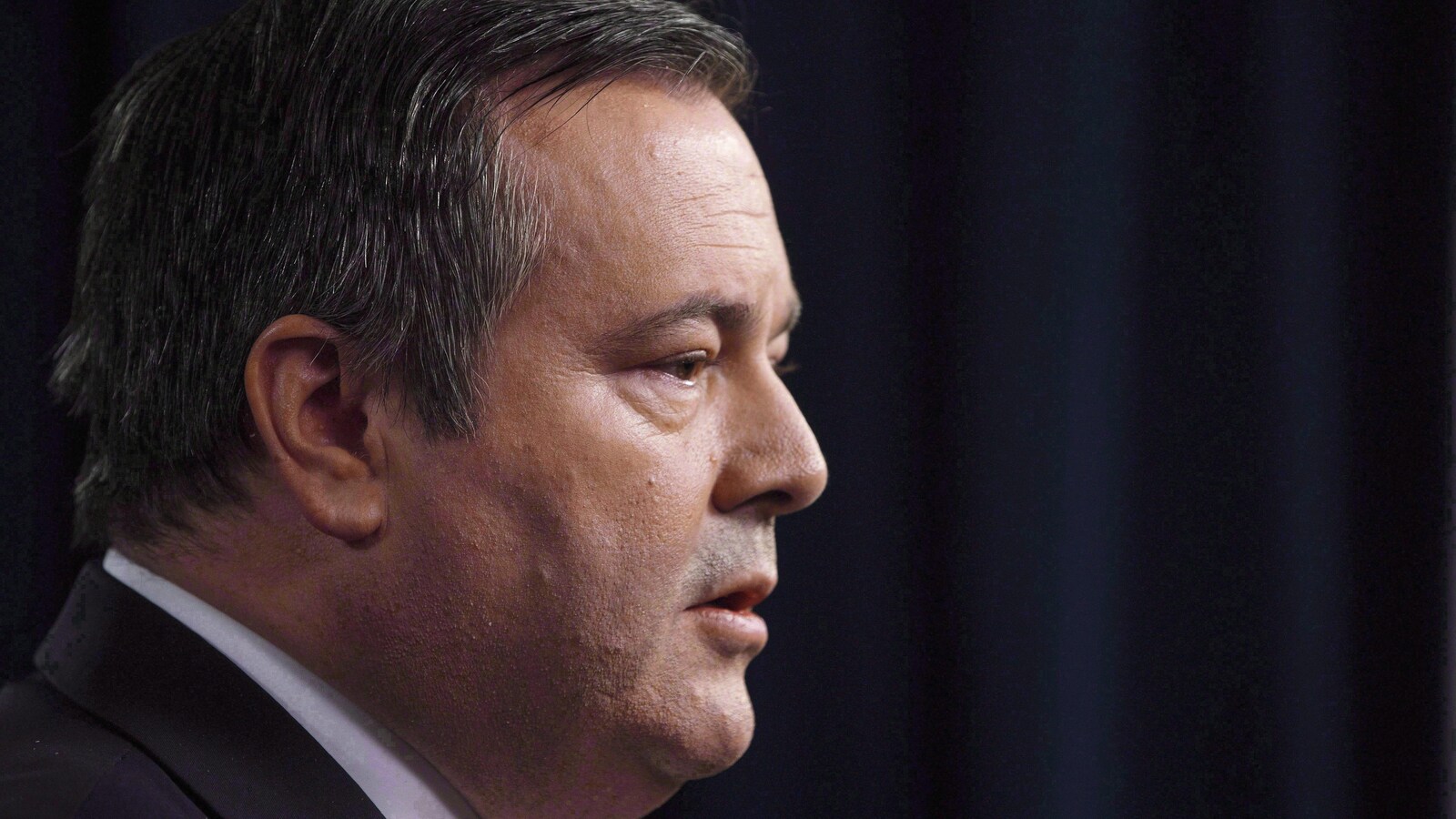 Le chef du Parti conservateur uni, Jason Kenney, lors d'un discours à Edmonton le 30 octobre 2017