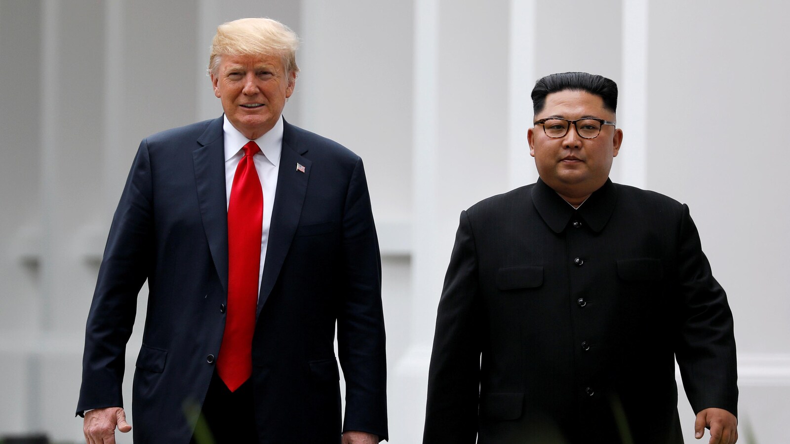 Donald Trump et Kim Jong-un lors de leur rencontre à Singapour en juin
