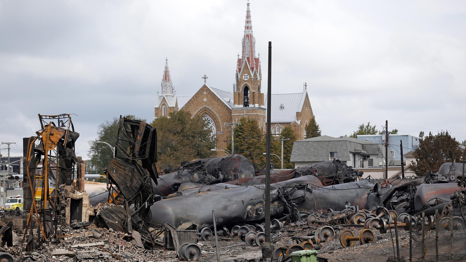 Lac-Mégantic à la suite de l’accident.