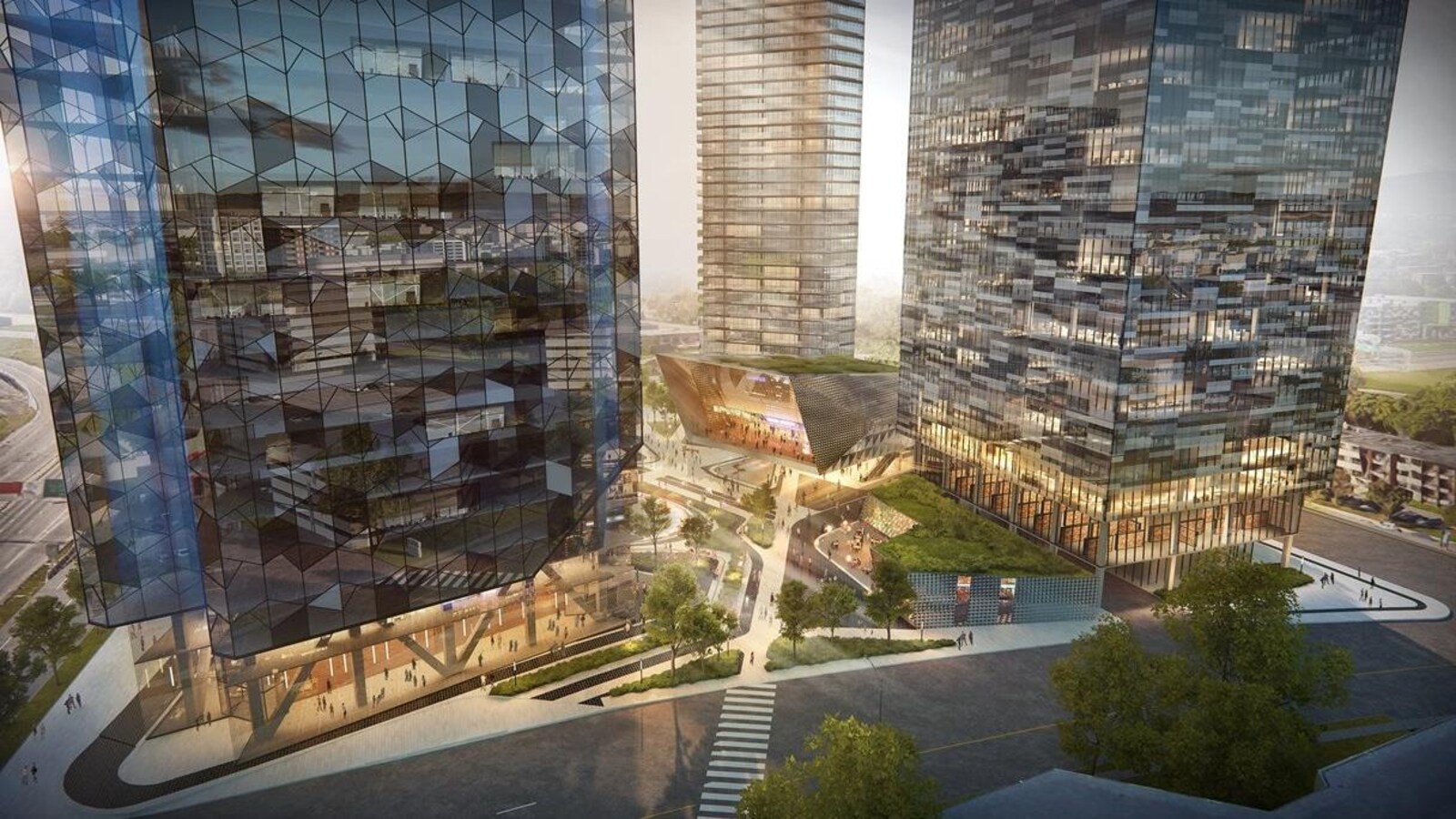La configuration des édifices à été complètement revue dans le nouveau concept.