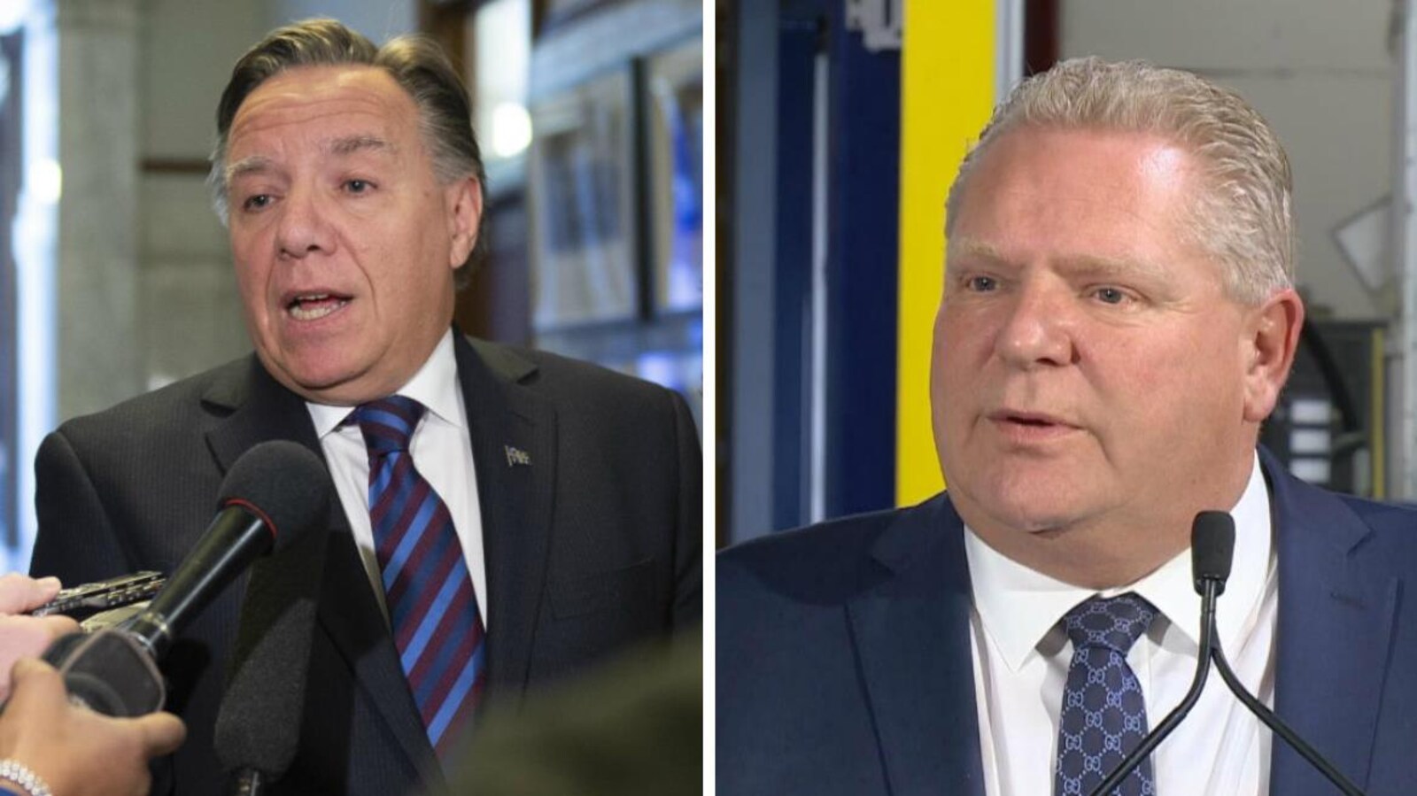 Les premiers ministres du Québec et de l'Ontario, François Legault et Doug Ford.