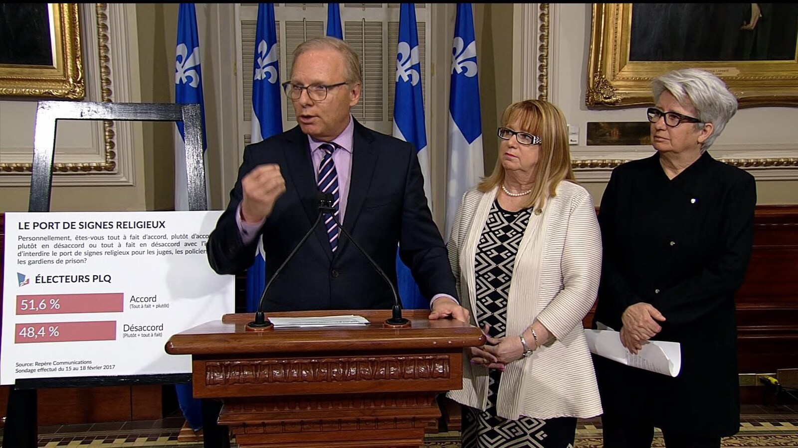Le Parti québécois en conférence de presse.