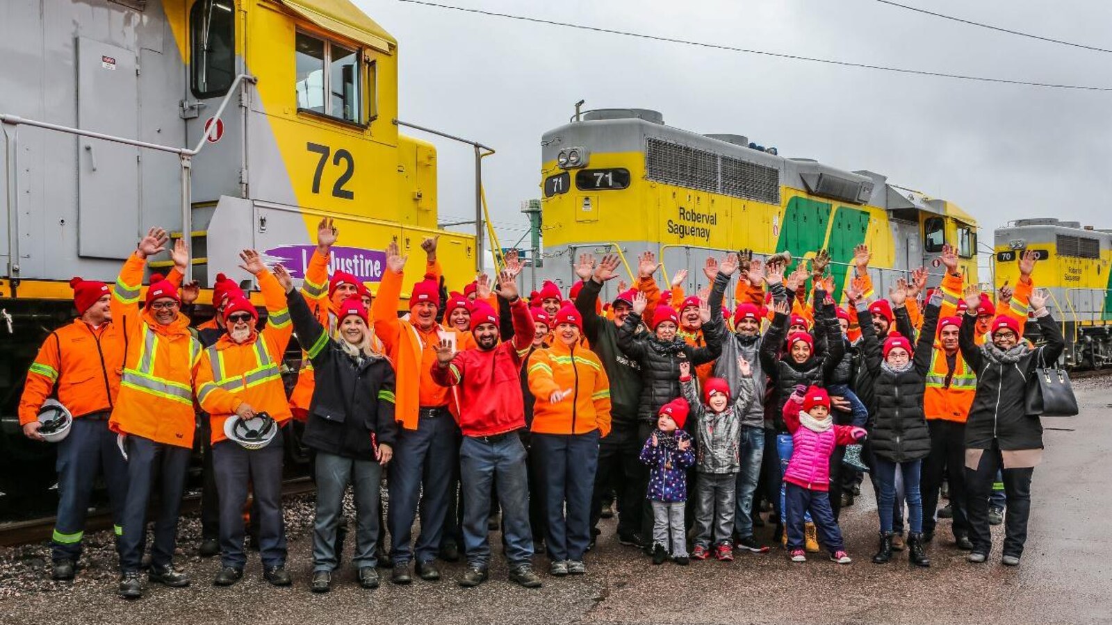 La Compagnie de chemin de fer Roberval-Saguenay avait organisé un concours auprès d'élèves du primaire pour dessiner la locomotive du futur.