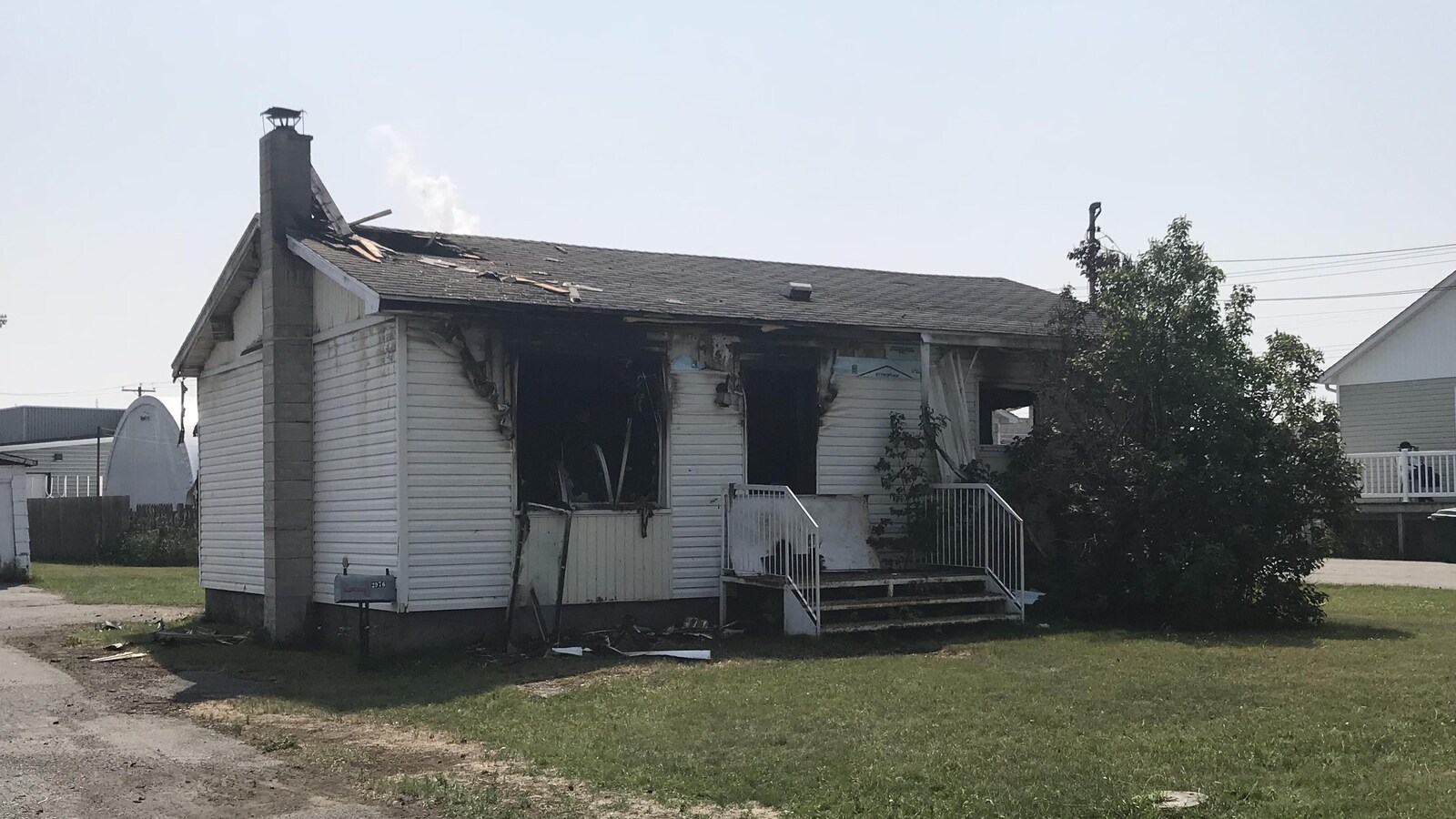 L'incendie a lourdement endommagé la résidence.