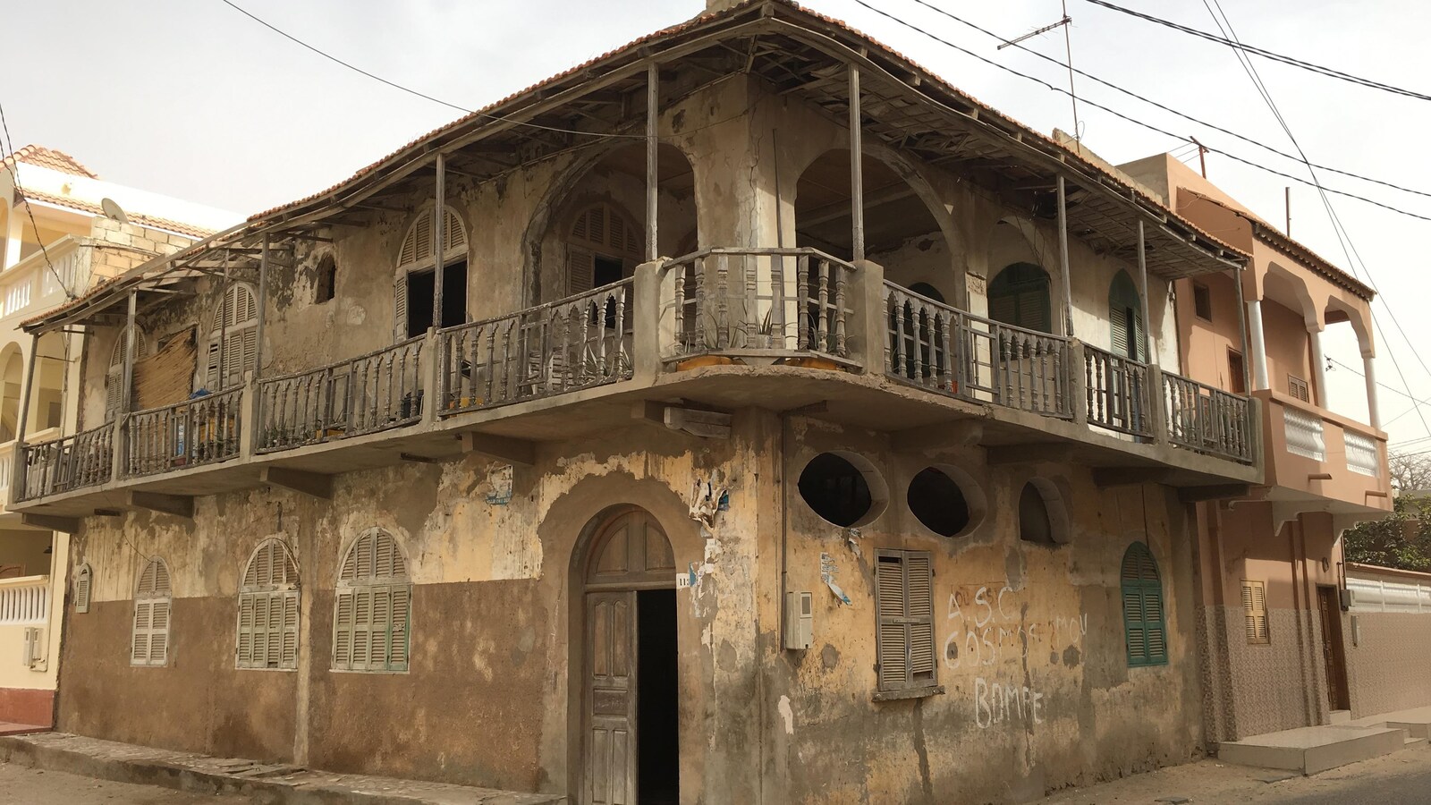 Une maison en mauvais état.