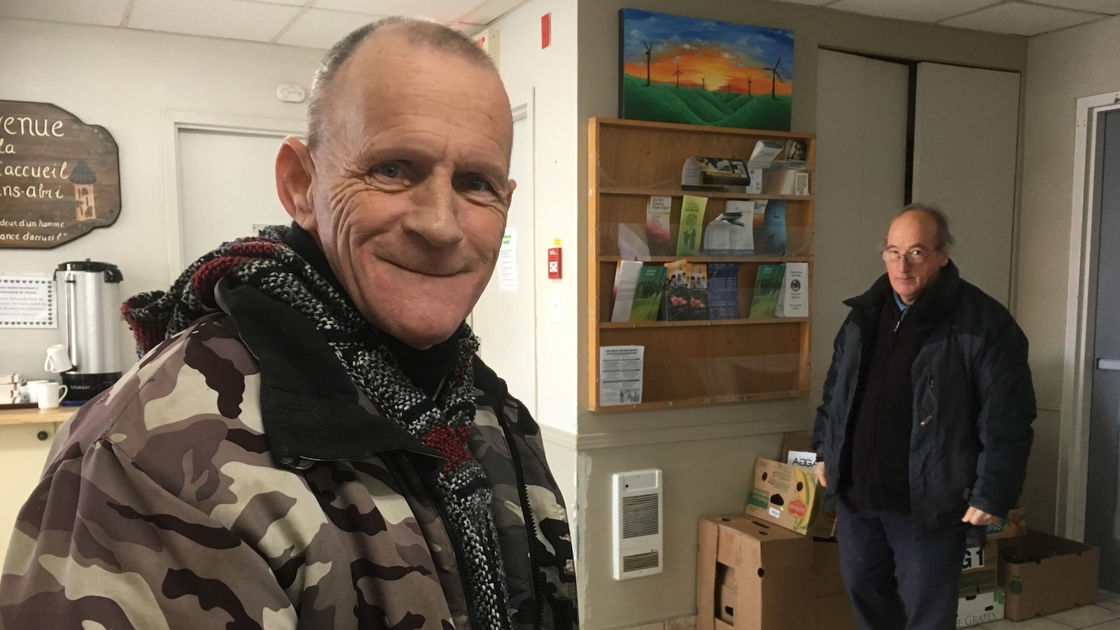 Deux hommes hébergés à la Maison des sans-abri.