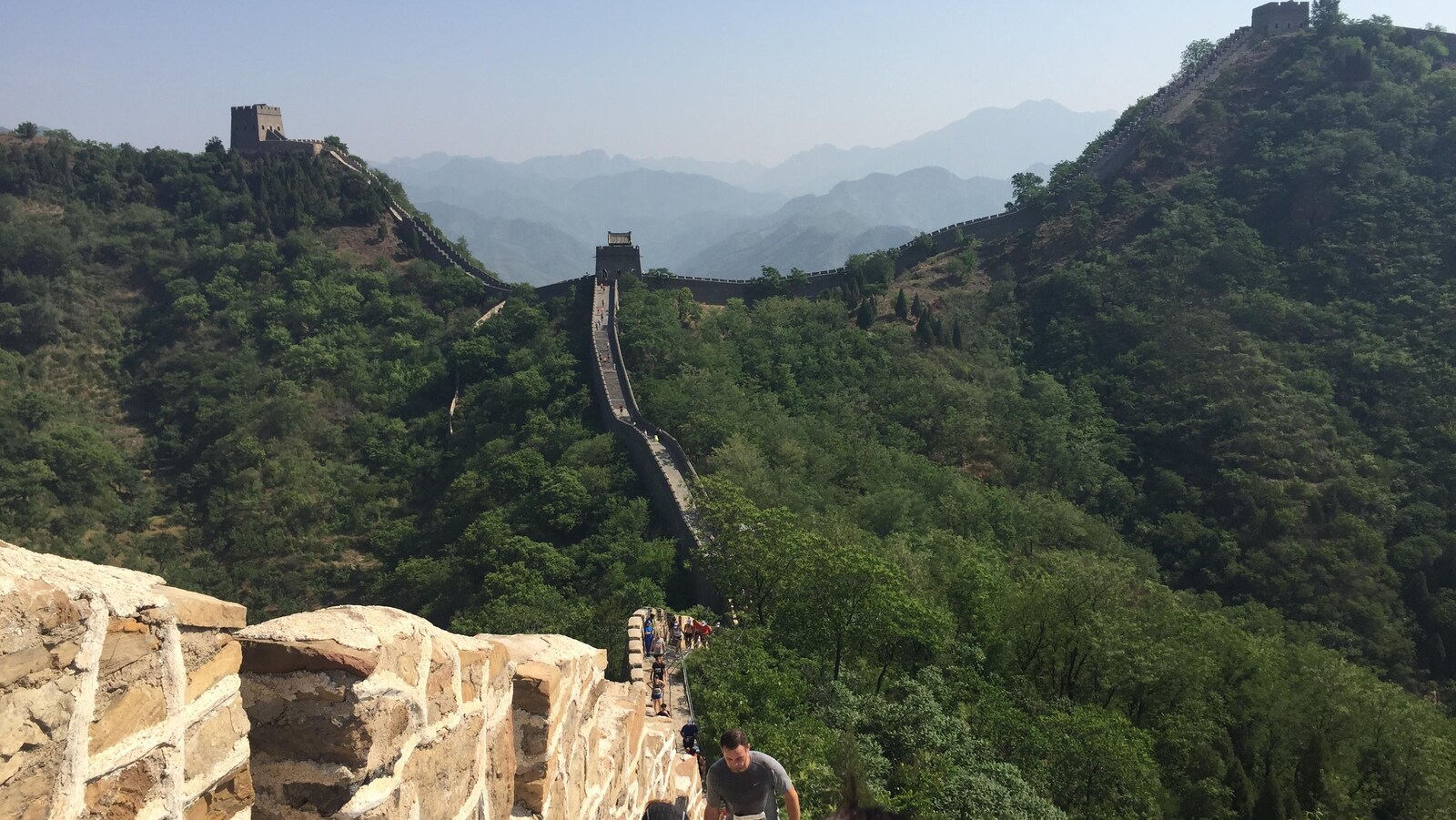 Une partie du parcours, Marathon de la Grande Muraille de Chine.